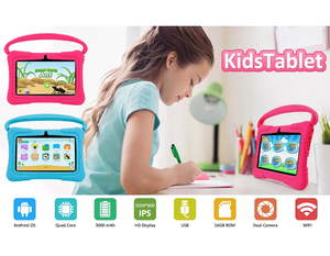 Latest Android 7 Inch Kids Education Tablet <strong>Pc</strong> <strong>Big</strong> Battery Tablette Rugged <strong>case</strong> with Handle Kids Software Preinstallation - Product Image 3