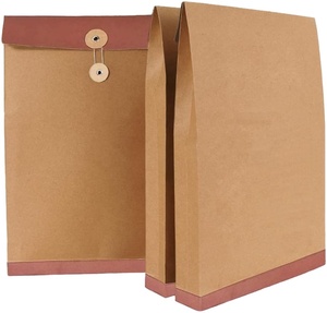 Benutzer definierte A3 A4 umwelt freundliche Knopf String Verschluss Umschlag Kraft papier erweiterbarer Umschlag für Dokumente Datei - Product Image 4