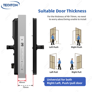 Tediton 6068 Fechadura digitale in tempo reale Intercom Smart Lock Camera biometrica e serratura delle impronte digitali - Product Image 5