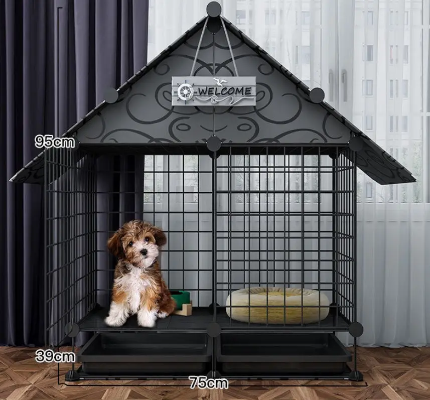 Wholesale Detachable Metal Fence Dog Cage House Pets Enclosure for Dogs