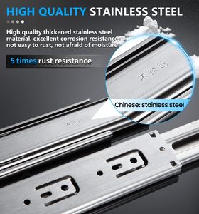 Sneida 45Mm Màu Xanh Mạ Kẽm Bóng-Mang Ngăn Kéo Trượt Đường Ray Chất Lượng Cao Correderas Cho Ngoài Trời Đồ Nội Thất Nhà Bếp 30% Hot Bán Hàng - Product Image 2