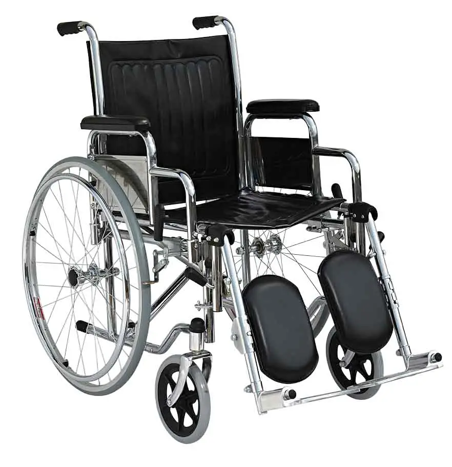 Fauteuil roulant avec accoudoir rabattable et repose-pieds surélevé détachables fauteuil roulant en acier Offre Spéciale pour hôpital