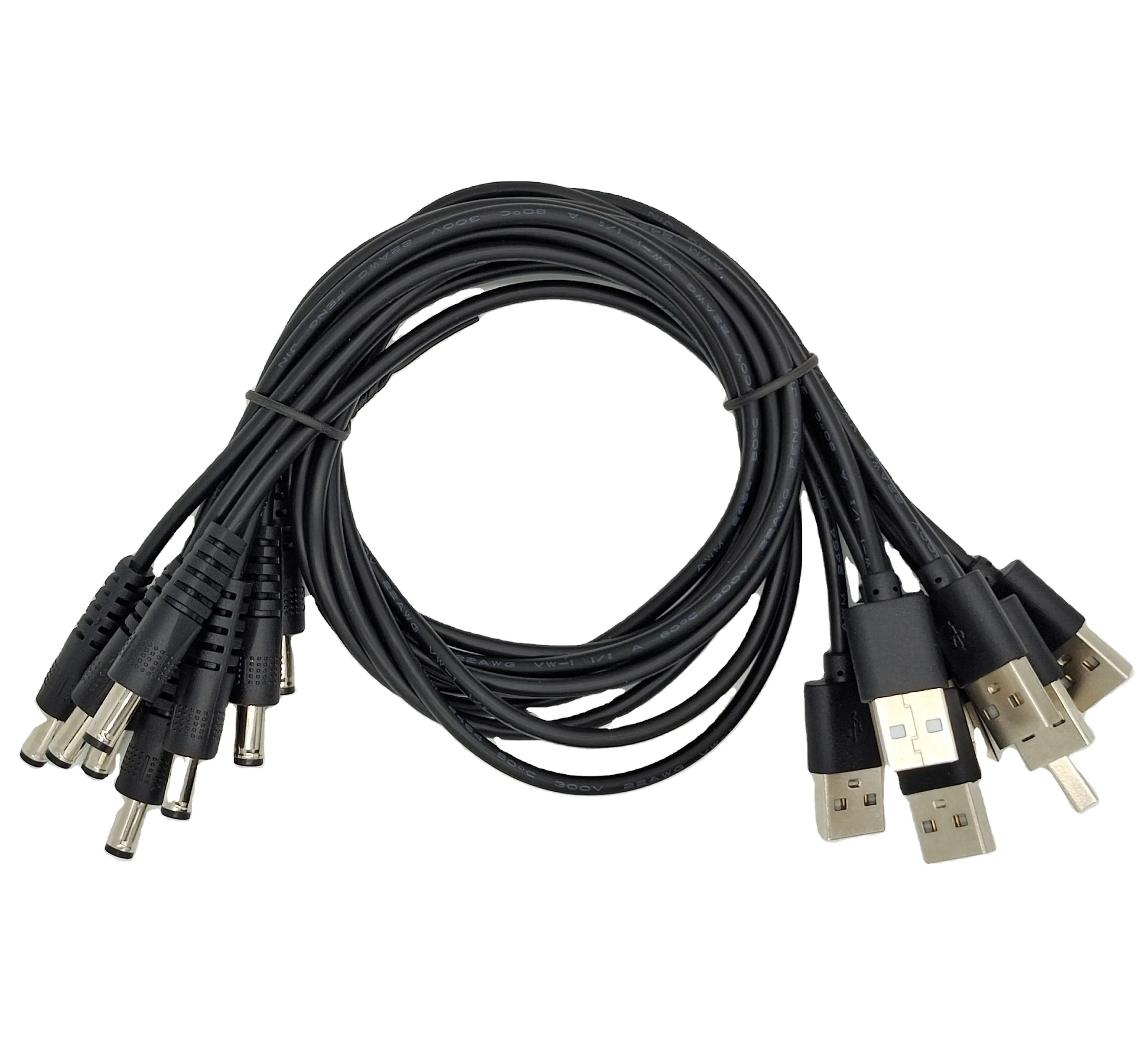 USB zu DC 5521 Stromkabel für Router Kupferleiter Männlich USB-DC 5v-Ladekabel 1m USB 2.0 Männlich A zu DC 5,5mm × 2,1mm-Kabel