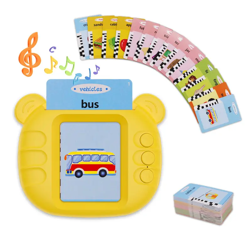 Multibahasa pembelajaran pendidikan Anak Bahasa mainan perangkat Anak berbicara bahasa Inggris kartu Flash mesin dengan layanan kustom