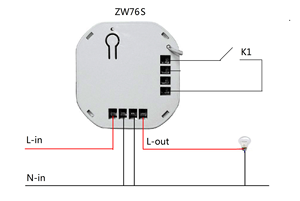 Zwave Plus两组微干触点Z波智能隐藏式继电器双开关无线遥控器 - Product Image 6
