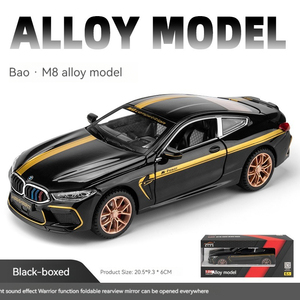 1:24 pres döküm model araç BWM M8 Thunde metal oyuncak arabalar ses ve ışık ile geri çekme süsleyin süs ornament modelo del metal - Product Image 6
