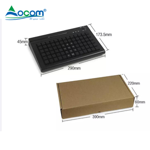Mini teclado POS programable USB con cable profesional de 66 teclas Lector de tarjetas opcional Nueva operación mecánica en idioma coreano - Product Image 5