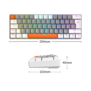 60% 有线Type-C RGB 62键USB接口多功能塑料游戏机械键盘 - Product Image 4
