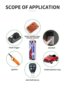 超碱性12V 23A 27A锂电池LR20 LR14 6LR61 LR6 LR03，适用于收音机或遥控器等消费电子产品 - Product Image 4