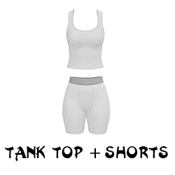 Gray-tank top set