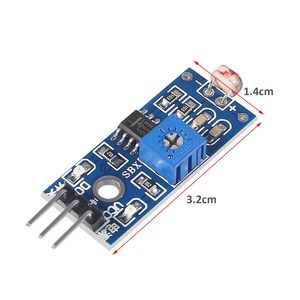 LDR感光センサーモジュール3ピン5MM光依存抵抗器LM393デジタルIC光検出用 - Product Image 1