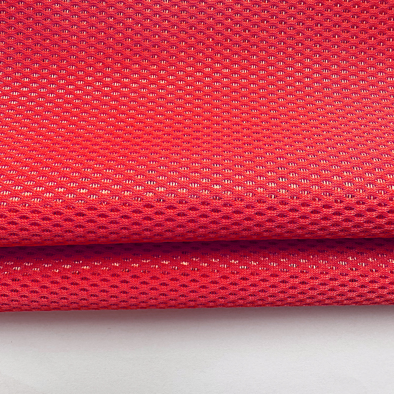 Red Breathable Wicking Mesh Fabric for Shoe Lining