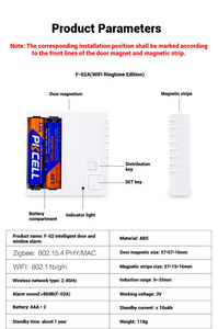 Alarma magnética de puerta/ventana WiFi para sistema de alarma de hogar inteligente timbre multifunción Control de aplicación Tuya - Product Image 6