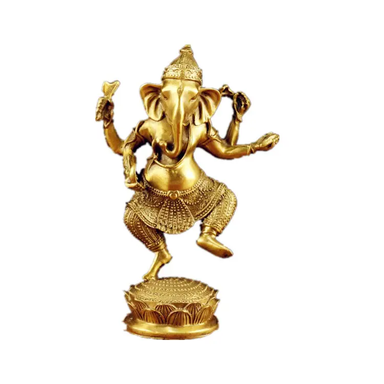 Puur Messing Olifant Beeld Van Ganesh Thai Olifant Slurf Godin Decoratie Bronzen Olifant God Beeldjes Met Aantrekkelijk Ontwerp