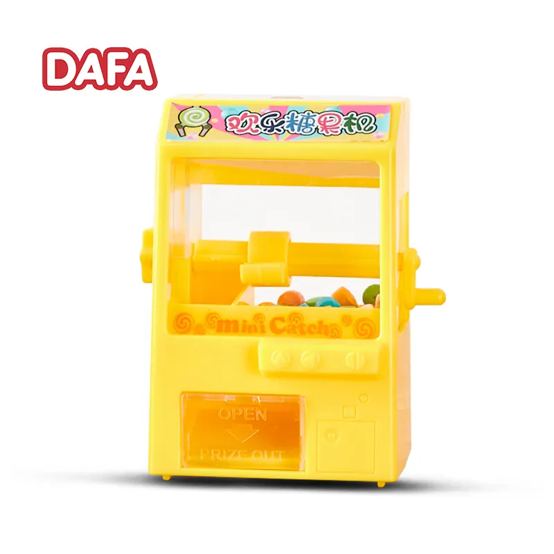 Mini máquina de doces de coletor, brinquedos divertidos com doces duros frutados