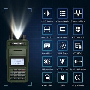 Baofeng P15UV Radio trasmettitore sistema di conferenza Audio Tour guida del sistema BF UV-15 Radio bidirezionale Walkie Talkie