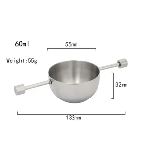 Fabrika doğrudan paslanmaz çelik kokteyl Jigger 30ML 60ML 304 benzersiz tasarım kolu ile özel Logo için ev yapımı şarap Bar araçları - Product Image 6