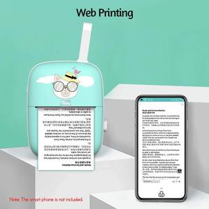 Jumon Mini Impressora Térmica Fácil Operação USB Carregamento Etiqueta Impressora De Papel para Impressão Fotos Notas Códigos Etiqueta Impressora