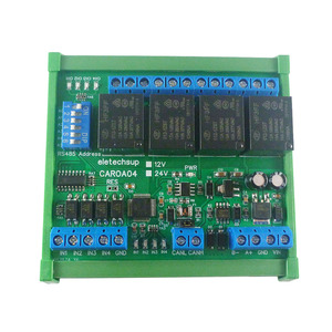 DC 12V/24V 4-16CH Módulo de relé de bus de campo CAN, RS485 Modbus RTU PLC IO, placa de expansión, entrada Digital NPN/PNP, controlador CAN - Product Image 1