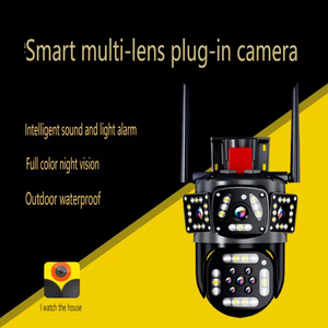 8K Outdoor 10X Optical Zoom Surveillance Cctv <strong>WIFI</strong> Security Camera Audio Ptz Four Lenses Three Screens <strong>Network</strong> Camera