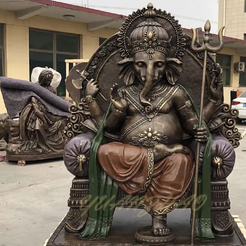 Религиозная Бронзовая Скульптура Будды, скульптура индуистского Властелина Ганеша, скульптура в натуральную величину, статуя ганнеша из бронзы, скульптура ганнеша