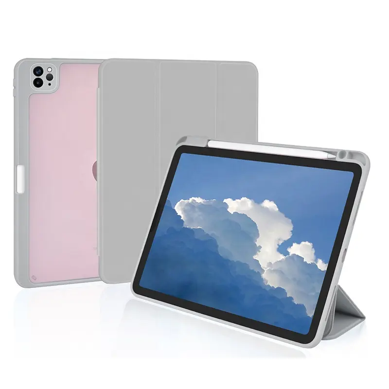 Split Magic Cover Acrylic Case Various Colors with Pencil Holder for iPad Pro 129 inch