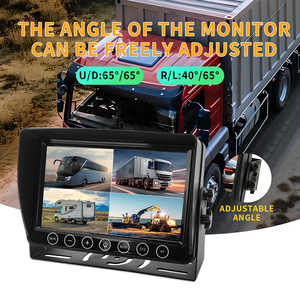 Quad Screen <strong>Backup</strong> DVR Record Camera System <strong>and</strong> 4CH 7/9Inch AHD Monitor Kit for Trucks <strong>and</strong> Heavy <strong>Machinery</strong> - Product Image 4