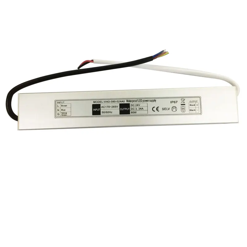 Illuminazione a led aa led driver ultra sottile 72w/80w 12v 6a/24v 3a ac-dc sottile impermeabile alimentatore 110v 240v ac