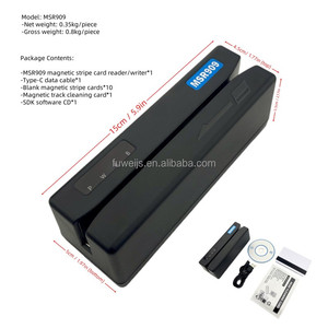 Lector de tarjetas magnéticas Writer Encoder All 3 Tracks Card Cloner Device Msr909 Vista para banco, control de impuestos, Sistema de Gestión de Seguridad - Product Image 5