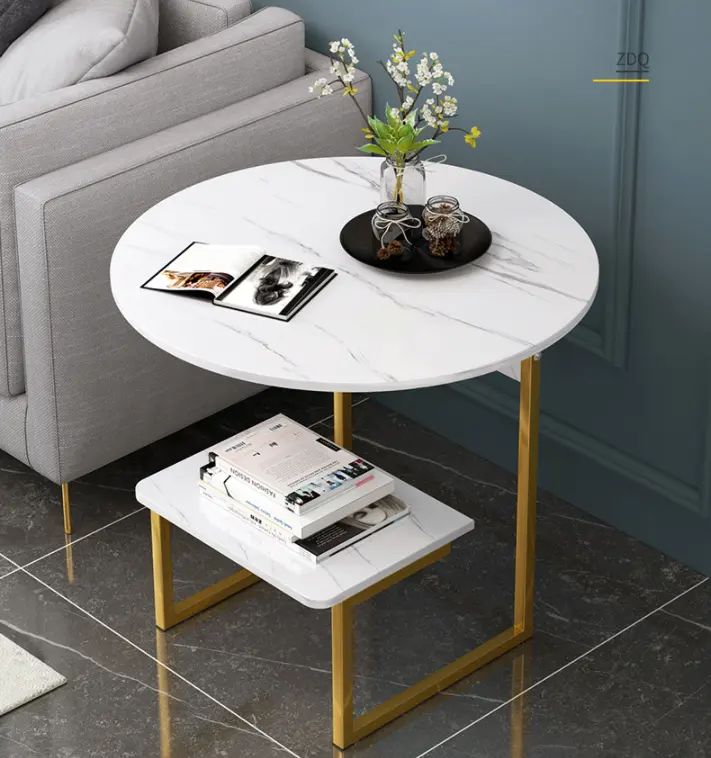 Bandeja pequeña de fabricación nórdica, mueble de sala de estar, mesa moderna de café lateral esquinero