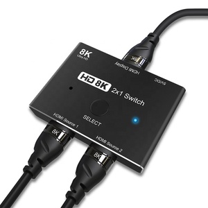 Xput 3D-conmutador de vídeo 2 en 1, 8K, 2,1 HDMI, 2 entradas, 1 salida, 2 en 1, HDMI, 2 puertos, compatible con 8K @ 60Hz, 4K @ 120Hz