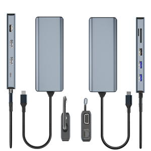 带电缆的12合1 TYPE-C多功能适配器支持4个屏幕，带有不同的显示器USB3.0 - Product Image 3