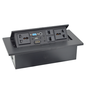 Desktop <strong>Mounted</strong> Conference Power Socket Cat6 Data Built-In Pop-Up Table Outlet <strong>UK</strong>/US/EU/Universal Standard 16A/10A - Product Image 2