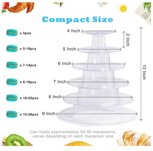 Bán hot-Tier xách tay Macaron tháp hiển thị đứng cho thực phẩm hoặc thức ăn vật nuôi Mini Macaron đứng - Product Image 4