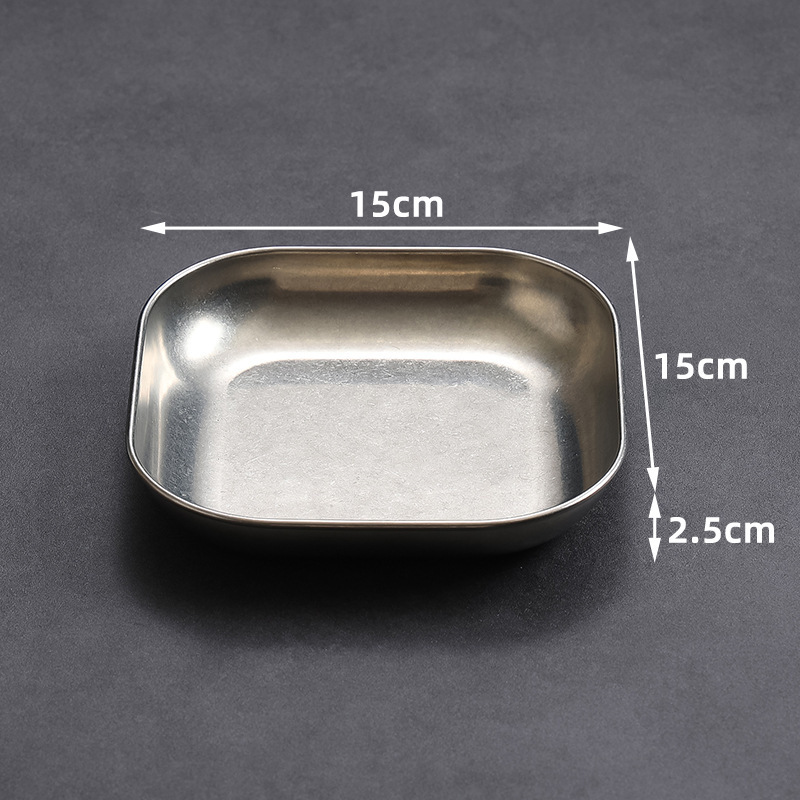 15cm square dessert plate (retro style)