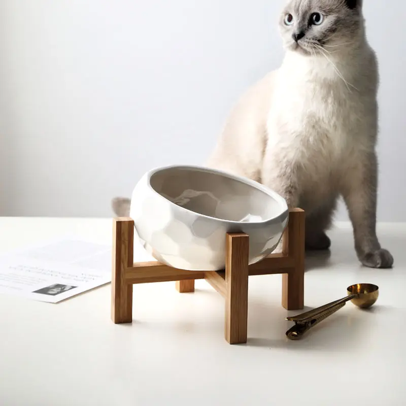 مكافحة والقيء الرقبة حماية الحيوانات الأليفة مرتفعة Feedr وعاء بعنوان طعام قطط السلطانية