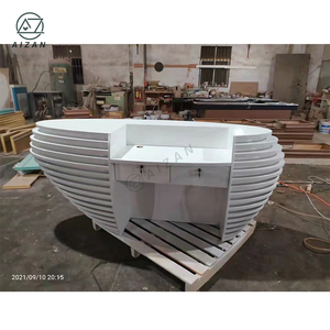 高品质设计师接待柜台特殊形状接待处办公室接待桌 - Product Image 6