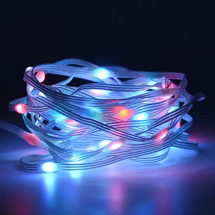 Toptan parti düğün noel ışıkları süslemeleri malzemeleri Rgb Led perili dizi lamba