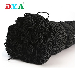 Cordón elástico fuerte negro de 2,5mm, hilos de abalorios, cuerda elástica, cuerdas para manualidades - Product Image 1