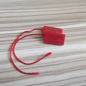 批发定制标志服装密封可锁聚酯绳彩色塑料吊牌饰品 - Product Image 5
