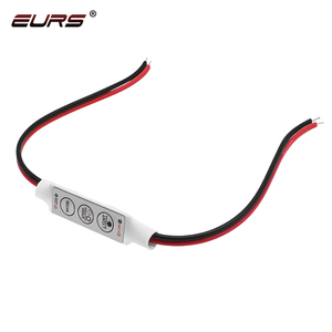 EURS 5v tek renkli RGB ışık ile mini 3-key denetleyici 12V 24V renkli LED ışık çubuğu dört frekans hattı anahtarı - Product Image 3