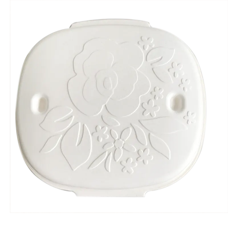 Stampa personalizzata canna da zucchero bagassa polpa fibra modellata bellezza scatola per la cura della pelle imballaggio carta cosmetica scatola a conchiglia