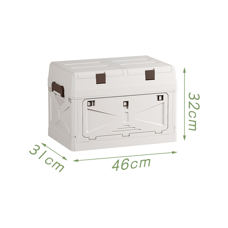 Small white folding case with high lid