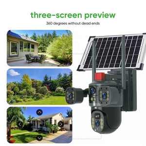 V380 güneş güvenlik kamerası 4 Lens 3 ekranlar açık güvenlik ağ kamerası 360 derece <span class=keywords><strong>PTZ</strong></span> kablosuz WIFI 4G <span class=keywords><strong>PTZ</strong></span> güneş kamera - Product Image 4