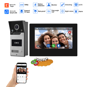 Sistema de timbre de videoportero Compatible con Red Tuya de alta calidad con cámara de color de visión nocturna Desbloqueo de aplicación Tuya para villas