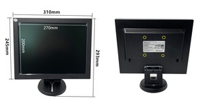 Monitor de PC DE SEGURIDAD TFT LCD de 14 pulgadas, entrada VGA, 1024x768, pantalla de TV CCTV, 4:3 aspectos, nuevo altavoz incorporado de repuesto de escritorio usado