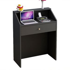 Caja registradora moderna, Mostrador de madera al por menor, Mostrador de caja, Mostrador de pago rosa, mostradores de recepción a la venta - Product Image 6