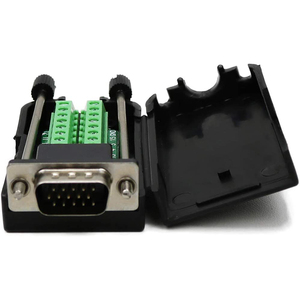 Conector de D-SUB DB15, conector macho de 15 pines a Terminal, placa de conexión de 3 filas, macho de VGA DR15 con funda - Product Image 4