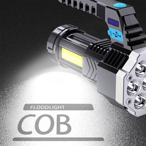 Torcia a LED ad alta potenza potente torcia ricaricabile USB lampada da esterno portatile portatile batteria integrata COB 7 torce a LED - Product Image 3