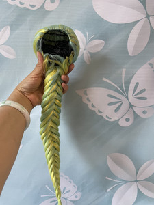 Tổng hợp Plait bện mượt thẳng sóng 40cm đuôi cá Clip đuôi ngựa mở rộng tóc - Product Image 5